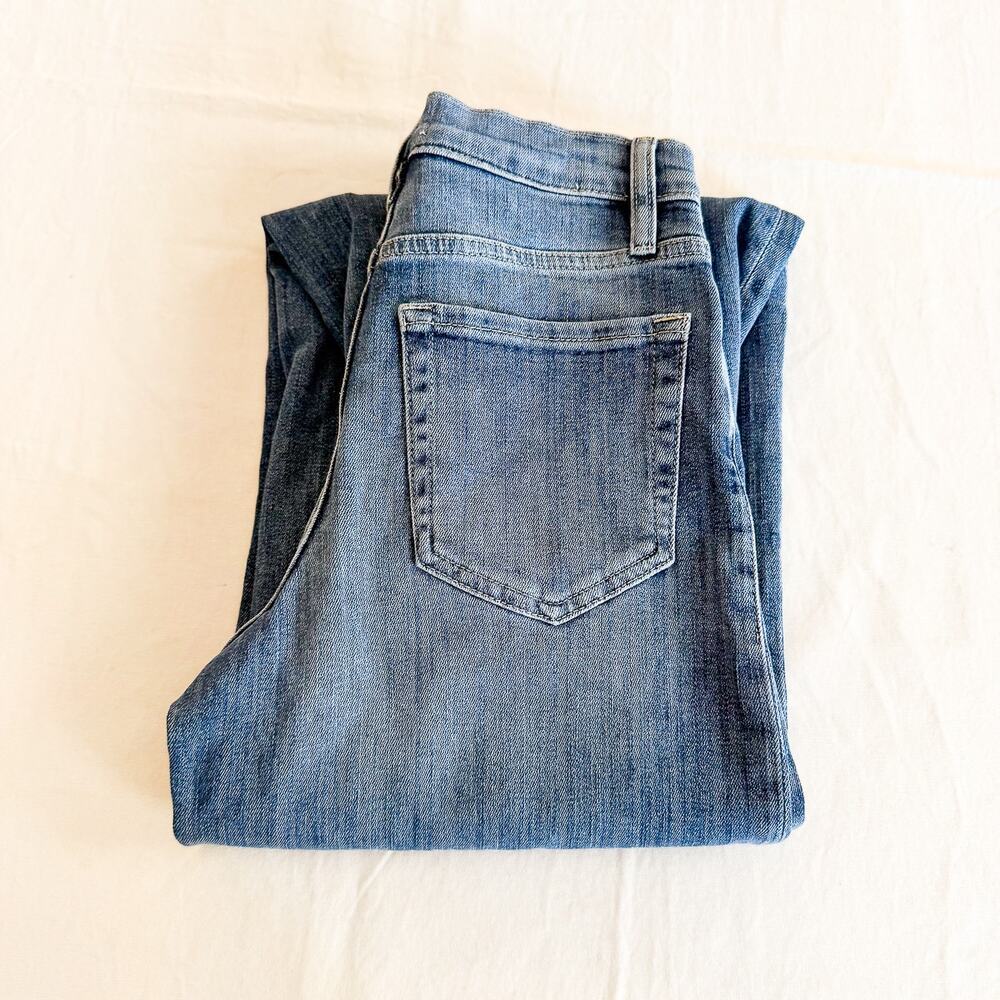 Frame Le Palazzo Crop Daphne Blue Denim Jeans Size 25